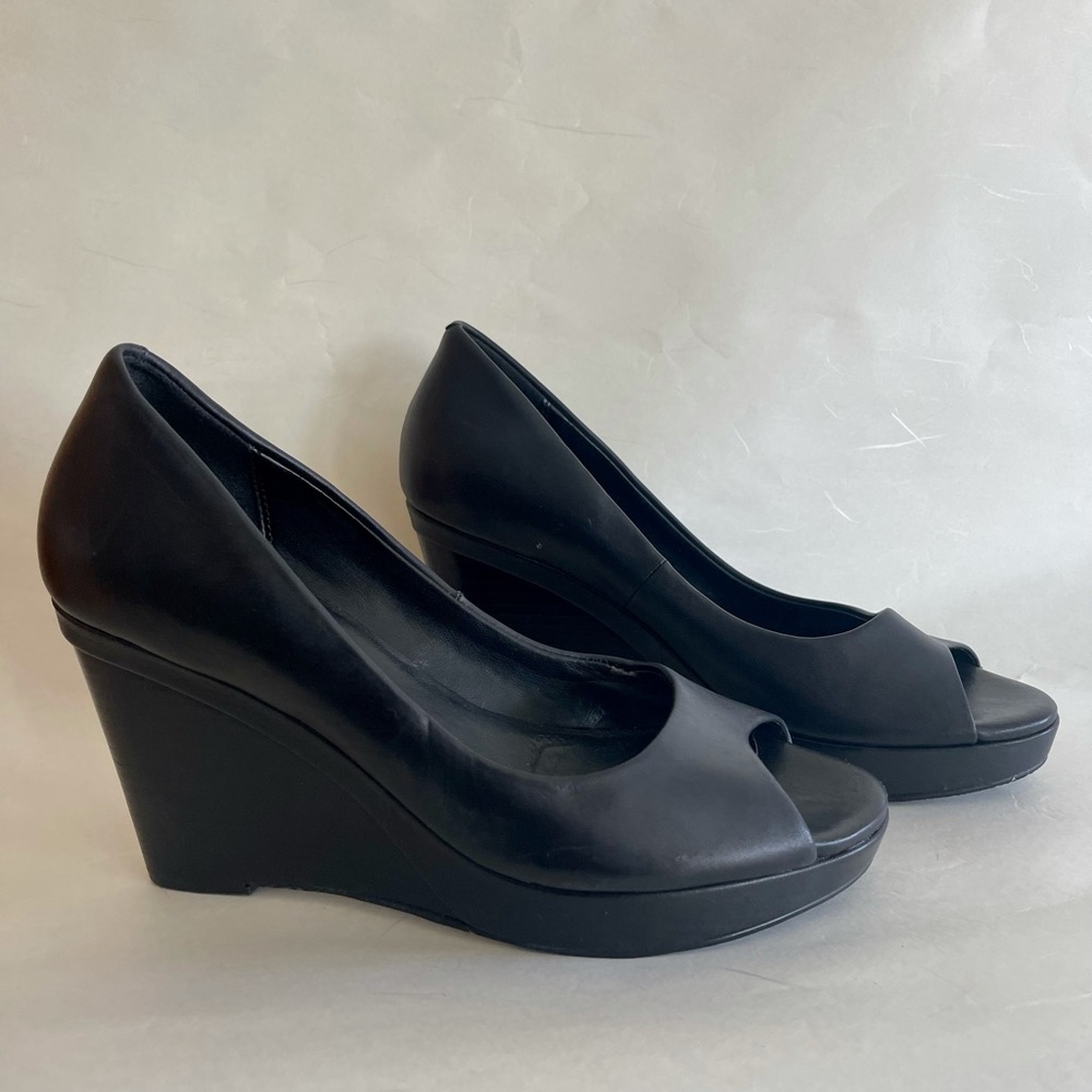 Cole Haan Black Wedge Heels